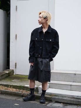 「MUKAI（ムカイ）のアイテム（ジャケット/アウター）」を使った、タツーキさん（メンズ・169cm）の夏コーディネート