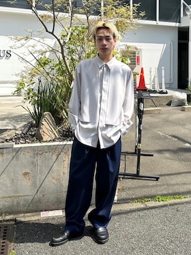 「LiNoH（リノー）のアイテム」を使った、タツーキさん（メンズ・169cm）の春コーディネート