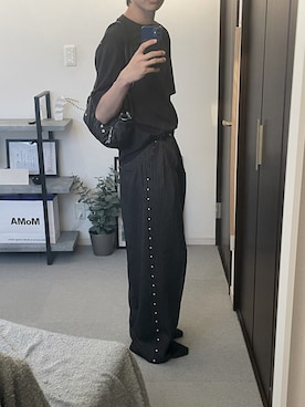「アイテム（スラックス）」を使った、kokoaさん（メンズ・174cm・20代）の夏コーディネート