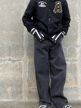 「converse」｜「アイテム（スタジャン）」を使った、やと(低身長コーデ)※休止中🙇さん（メンズ・160cm）の冬コーディネート