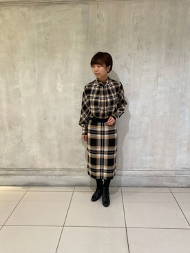 「NARACAMICIE（ナラカミーチェ）のアイテム」を使った、skさん（レディース・160cm）の冬コーディネート