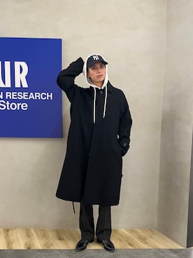 「高身長おすすめアウター」｜カズマさん（メンズ・174cm）の冬コーディネート