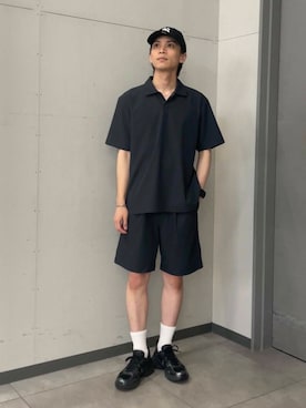 「アイテム（ポロシャツ）」を使った、kazumazuma04さん（メンズ・174cm）の夏コーディネート