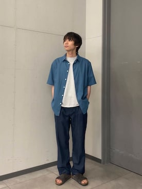 「アイテム（サンダル）」を使った、kazumazuma04さん（メンズ・174cm）の夏コーディネート
