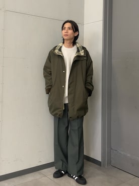 「Barbour（バブアー）の『別注』Barbour×DOORS　HOODED COAT（その他アウター）」を使った、カズマさん（メンズ・174cm）の秋コーディネート