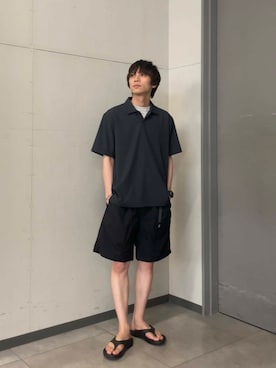 「アイテム（ポロシャツ）」を使った、kazumazuma04さん（メンズ・174cm）の夏コーディネート