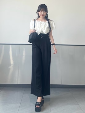 「INGNI（イング）のアイテム（Tシャツ/カットソー）」を使った、manakaさん（レディース・160cm）の夏コーディネート