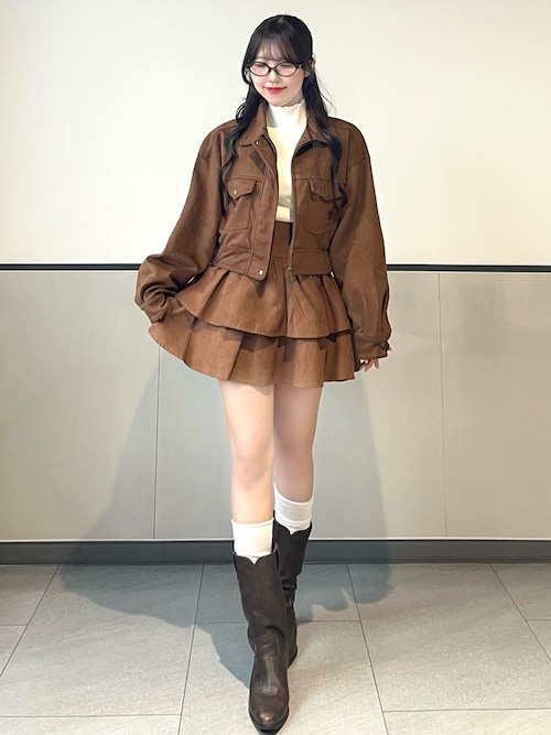 ［クリーニング済］ Jenny Fax ホワイト ショートブルゾン　希少 Jenny Fax(ジェニーファックス) 25SS ソックススニーカー