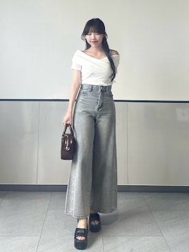 「INGNI（イング）のアイテム」を使った、manakaさん（レディース・160cm）の夏コーディネート