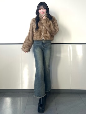 manakaさん（レディース・160cm）の冬コーディネート