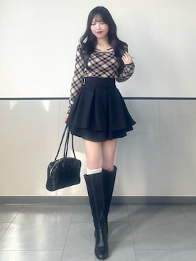 「INGNI（イング）のアイテム」を使った、manakaさん（レディース・160cm）の秋コーディネート