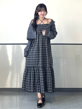 「アイテム（テーラードジャケット）」を使った、manakaさん（レディース・160cm）の秋コーディネート