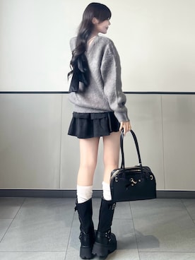 「アイテム（チュニック）」を使った、manakaさん（レディース・160cm）の秋コーディネート