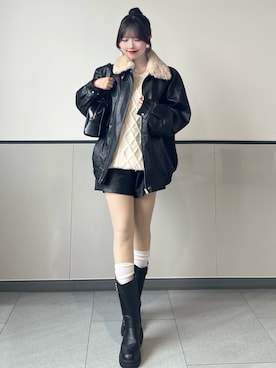 「アイテム（チュニック）」を使った、manakaさん（レディース・160cm）の秋コーディネート