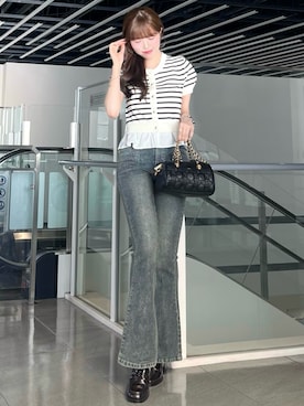 「INGNI（イング）のアイテム」を使った、manakaさん（レディース・160cm）の夏コーディネート