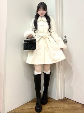 manakaさん（骨格ストレート・レディース・160cm）の冬コーディネート