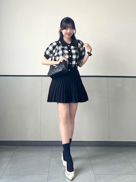 「アイテム（セットアップ）」を使った、manakaさん（レディース・160cm）の夏コーディネート