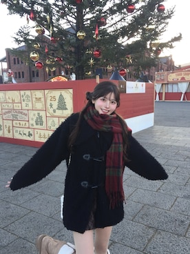 「クリスマス」｜「アイテム（ジャケット/アウター）」を使った、ほにさん（レディース・160cm）の冬コーディネート