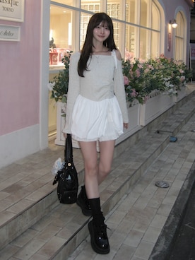 「GRL（グレイル）のアイテム（シューズ）」を使った、ほにさん（レディース・160cm）の春コーディネート