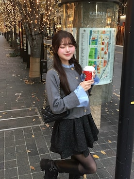 「アイテム（ハンドバッグ）」を使った、ほにさん（レディース・160cm）の冬コーディネート