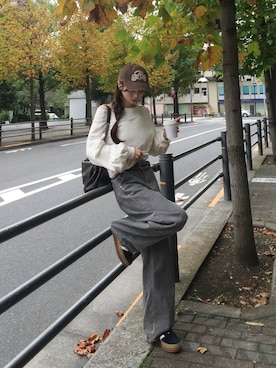 「SNIDEL（スナイデル）のアイテム（トップス）」を使った、ほにさん（レディース・160cm）の秋コーディネート