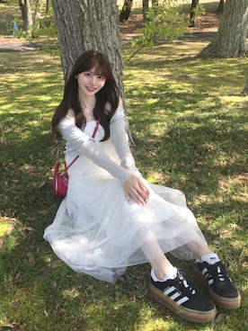 「GRL（グレイル）のアイテム（ワンピース/ドレス）」を使った、ほにさん（レディース・160cm）の春コーディネート