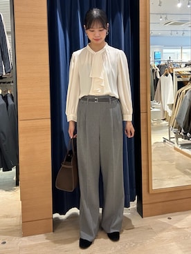 「ブラウスコーデ」｜maruさん（レディース・156cm）の秋コーディネート