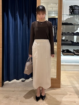 「MICO COULIER（ミコクリエ）のアイテム」を使った、maruさん（レディース・156cm）の秋コーディネート