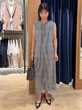 「MICO COULIER（ミコクリエ）のラインテープ2WAYミニトートバッグ（トートバッグ）」を使った、maruさん（レディース・156cm）の秋コーディネート