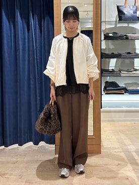「MICO COULIER（ミコクリエ）のアイテム」を使った、maruさん（レディース・156cm）の秋コーディネート