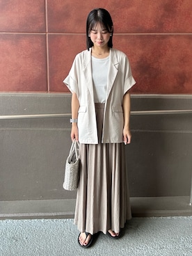 「アイテム（スカート）」を使った、maruさん（レディース・156cm・20代）の夏コーディネート