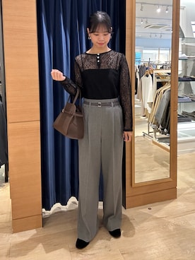 「ブラウスコーデ」｜maruさん（レディース・156cm）の秋コーディネート