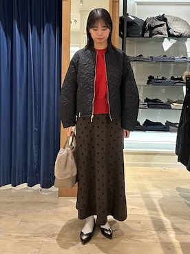 「ドット柄」｜maruさん（レディース・156cm）の秋コーディネート