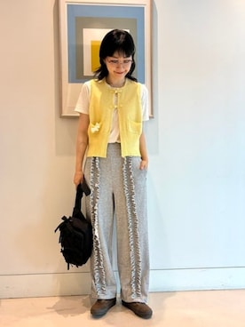 「CAROLINA GLASER（カロリナ グレイサー）のリボン いっぱい ボディバッグ 旅行 映え 大人ガーリー 推し活 お出かけ 帰省（ボディバッグ/ウエストポーチ、ブラック系）」を使った、カロリナグレイサーさん（レディース・164cm）の秋コーディネート