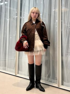 「ビームス」｜カロリナグレイサーさん（レディース・152cm）の秋コーディネート