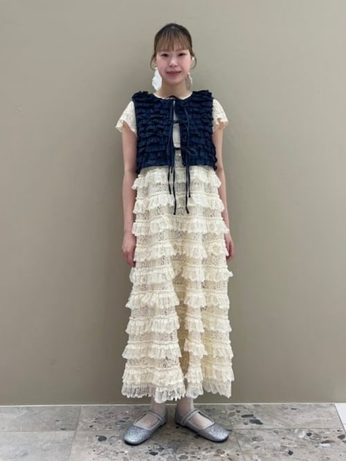 【新品・タグ付】Aya × CAROLINA GLASER / レースワンピース CAROLINA GLASER（カロリナ グレイサー）の「Aya × CAROLINA