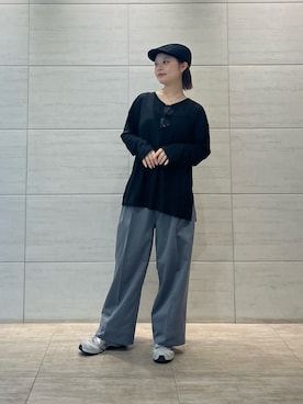 「KANGOL（カンゴール）のアイテム（ハンチング/ベレー帽）」を使った、Tamaさん（レディース・152cm）の春コーディネート