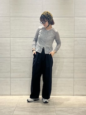 「めがね」｜「アイテム（帽子）」を使った、Tamaさん（レディース・152cm）の秋コーディネート