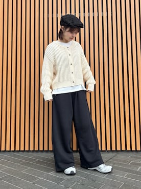 「アイテム（ハンチング/ベレー帽）」を使った、Tamaさん（レディース・152cm）の春コーディネート