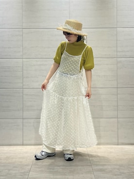 「kaorinomori（カオリノモリ）のアイテム」を使った、Tamaさん（レディース・152cm）の夏コーディネート
