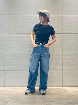 「アイテム（ハンチング/ベレー帽）」を使った、Tamaさん（レディース・152cm）の夏コーディネート