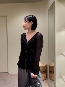 「キレイめコーデ」｜「アイテム（スラックス）」を使った、rokugo___168cmさん（レディース・168cm）の夏コーディネート