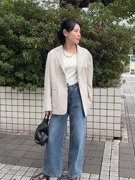 「アイテム（トートバッグ）」を使った、rokugo___168cmさん（レディース・168cm）の秋コーディネート