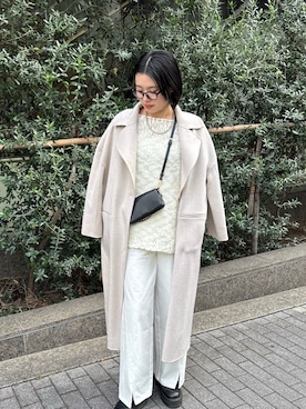 「おでかけコーデ」｜「アイテム（その他アウター）」を使った、rokugo___168cmさん（レディース・168cm）の冬コーディネート