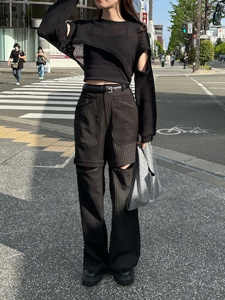 Uenui（ウニュイ）の「スリーウェイ ストライプ パンツ ストレート