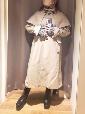 「OLIVE des OLIVE（オリーブデオリーブ）のアイテム（その他アウター）」を使った、ru74oliveさん（レディース・156cm）の秋コーディネート