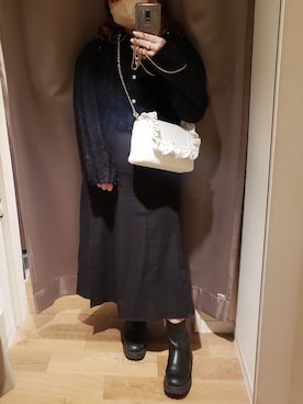 「フェザー」｜「アイテム（ワンピース）」を使った、ru74oliveさん（レディース・156cm）の冬コーディネート