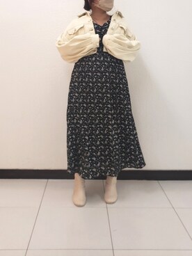 「OLIVE des OLIVE（オリーブデオリーブ）のアイテム（デニムジャケット）」を使った、ru74oliveさん（レディース・156cm）の春コーディネート
