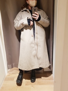 「OLIVE des OLIVE（オリーブデオリーブ）のアイテム（ステンカラーコート）」を使った、ru74oliveさん（レディース・156cm）の冬コーディネート