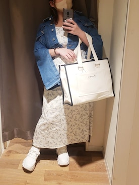 「OLIVE des OLIVE（オリーブデオリーブ）のアイテム（デニムジャケット）」を使った、ru74oliveさん（レディース・156cm）の冬コーディネート
